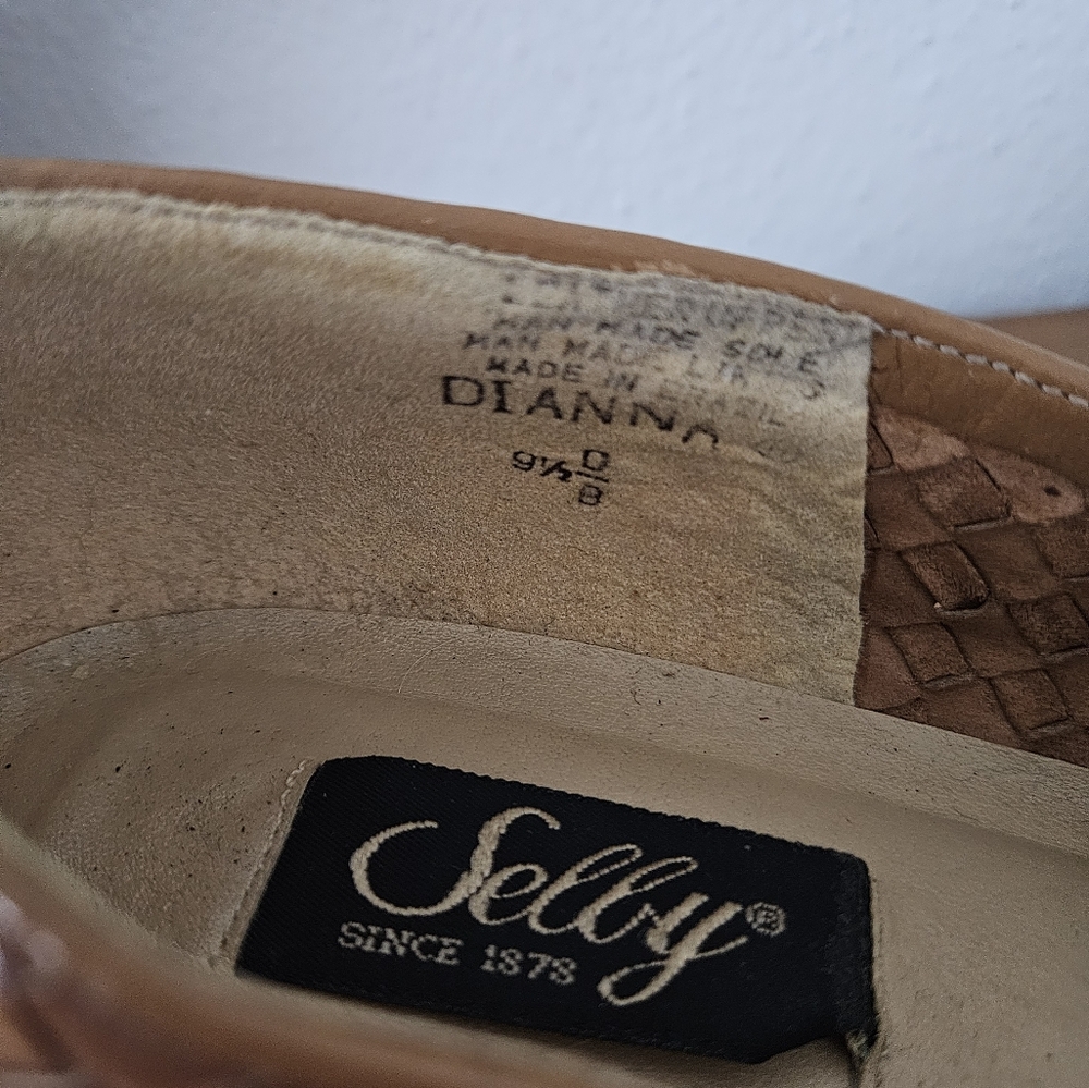 vtg cottage boho hippie 90s y2k grunge woven indie urban festival loafers flats - Picture 5 of 8